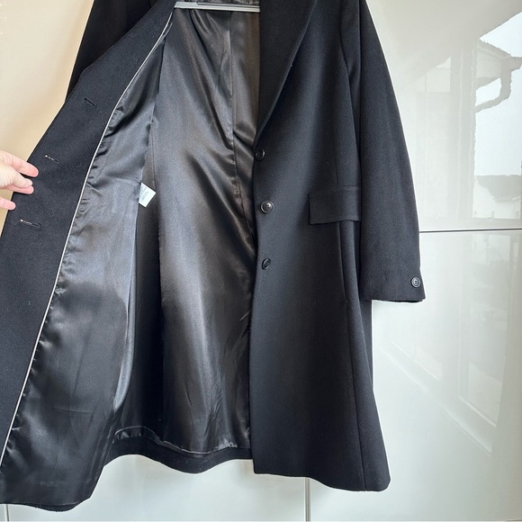 Forecaster of Boston Wool Long Coat Black 3 Button Dressy Formal Size 14 Warm - Picture 6 of 9